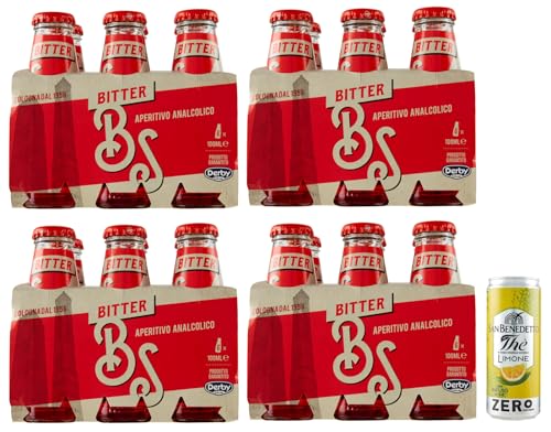 24er-Pack Bitter Salfa Rote Bitter,Italienischer Aperitif,Alkoholfreie Getränke,10cl Einweg-Glasflasche + 1er-Pack Kostenlos San Benedetto Eistee mit Zitrone Ohne Zucker 330ml Dose 24er-Pack Bitter Salfa Rote Bitter,Italienischer Aperitif,Alkoholfreie Getränke,10cl Einweg-Glasflasche + 1er-Pack Kostenlos San Benedetto Eistee mit Zitrone Ohne Zucker 330ml Dose von San Benedetto