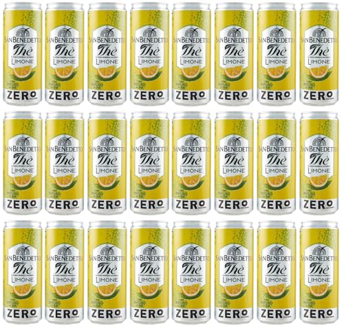 24er-Pack San Benedetto Thè Limone Zero,Erfrischendes Alkoholfreies Getränk,Eistee mit Zitrone Ohne Zucker,330ml Einwegdose 24er-Pack San Benedetto Thè Limone Zero,Erfrischendes Alkoholfreies Getränk,Eistee mit Zitrone Ohne Zucker,330ml Einwegdose von San Benedetto