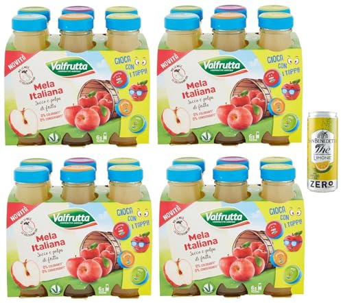 24er-Pack Valfrutta Succhi di Frutta Mela,100%,Fruchtsaft mit Italienische Apfel,Alkoholfreies Getränk,125ml Einweg-Glasflasche + 1er-Pack San Benedetto Eistee mit Zitrone Ohne Zucker 330ml Dose 24er-Pack Valfrutta Succhi di Frutta Mela,100%,Fruchtsaft mit Italienische Apfel,Alkoholfreies Getränk,125ml Einweg-Glasflasche + 1er-Pack San Benedetto Eistee mit Zitrone Ohne Zucker 330ml Dose von San Benedetto