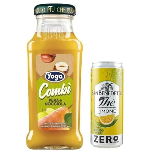 24er-Pack Yoga Pera e Nocciola,Fruchtsaft mit Birnen- und Haselnuss,Erfrischendes Getränk, 200ml Einweg-Glasflasche + 1er-Pack Kostenlos San Benedetto Eistee mit Zitrone Ohne Zucker 330ml Dose 24er-Pack Yoga Pera e Nocciola,Fruchtsaft mit Birnen- und Haselnuss,Erfrischendes Getränk, 200ml Einweg-Glasflasche + 1er-Pack Kostenlos San Benedetto Eistee mit Zitrone Ohne Zucker 330ml Dose von San Benedetto