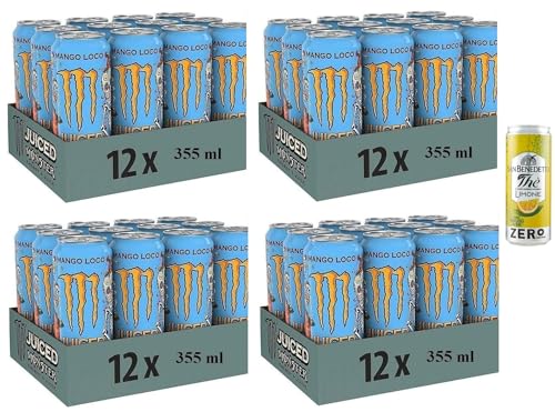 48er-Pack Monster Mango Loco Energy Drink,Erfrischender alkoholfreier Energiegetränk mit Exotischer Geschmack,355ml Einwegdose + 1er-Pack San Benedetto Eistee mit Zitrone Ohne Zucker 330ml Dose 48er-Pack Monster Mango Loco Energy Drink,Erfrischender alkoholfreier Energiegetränk mit Exotischer Geschmack,355ml Einwegdose + 1er-Pack San Benedetto Eistee mit Zitrone Ohne Zucker 330ml Dose von San Benedetto