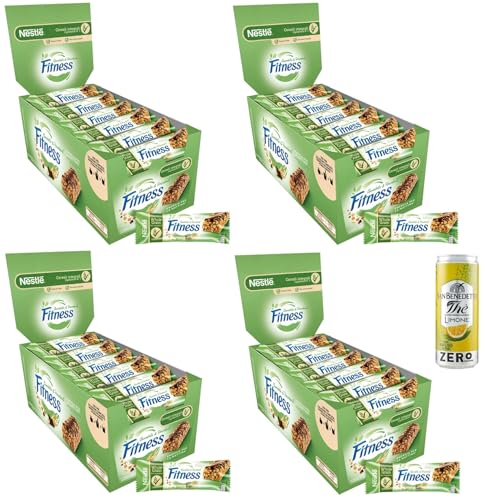 4er-Pack Nestlé FITNESS Choco Hazelnut Barrette,Vollkornriegel mit Milchschokolade- und Haselnuss,24 Riegel à 22,5g + 1er-Pack San Benedetto Eistee mit Zitrone Ohne Zucker 330ml Dose 4er-Pack Nestlé FITNESS Choco Hazelnut Barrette,Vollkornriegel mit Milchschokolade- und Haselnuss,24 Riegel à 22,5g + 1er-Pack San Benedetto Eistee mit Zitrone Ohne Zucker 330ml Dose von San Benedetto