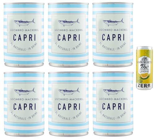 6er-Pack Capri Sgombro al Naturale,Natürliches Makrele,425g Dose + 1er-Pack Kostenlos San Benedetto Eistee mit Zitrone Ohne Zucker 330ml Dose 6er-Pack Capri Sgombro al Naturale,Natürliches Makrele,425g Dose + 1er-Pack Kostenlos San Benedetto Eistee mit Zitrone Ohne Zucker 330ml Dose von San Benedetto