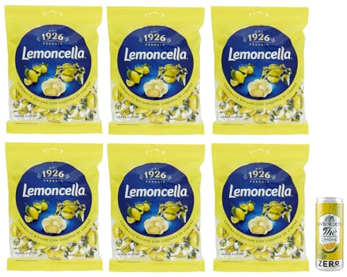 6er-Pack Fida Perugia Lemoncella,Bonbons gefüllte mit Zitronenlikör,175g Beutel + 1er-Pack Kostenlos San Benedetto Eistee mit Zitrone Ohne Zucker 330ml Dose 6er-Pack Fida Perugia Lemoncella,Bonbons gefüllte mit Zitronenlikör,175g Beutel + 1er-Pack Kostenlos San Benedetto Eistee mit Zitrone Ohne Zucker 330ml Dose von San Benedetto