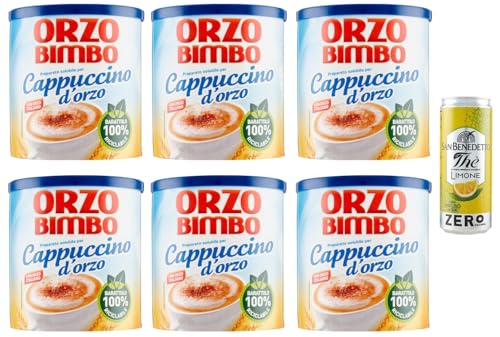 6er-Pack Orzo Bimbo Cappuccino D'orzo Solubile,Löslich-Gersten-Cappuccino,eine koffeinfreie Alternative 150g + 1er-Pack Kostenlos San Benedetto Eistee mit Zitrone Ohne Zucker 330ml Dose 6er-Pack Orzo Bimbo Cappuccino D'orzo Solubile,Löslich-Gersten-Cappuccino,eine koffeinfreie Alternative 150g + 1er-Pack Kostenlos San Benedetto Eistee mit Zitrone Ohne Zucker 330ml Dose von San Benedetto