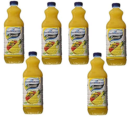 6x San Benedetto Succoso Ananas Fusion PET flasche 1,5 Lt Fruchtsaft saft von San Benedetto