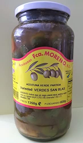 Spanische grüne Verdales Oliven mit Stein von San Blas