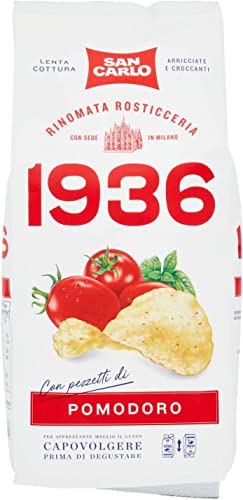 6x San Carlo 1936 Tomaten Petersilie und Basilikum Kartoffelchips gesalzen 150g von SAN CARLO