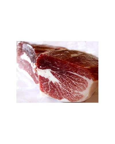 SAN JAMÓN: Entbeinte Ibérico Cebo Schulter, 50% Ibérico Rasse. Knochenloses Ibérico Schulterstück von 1,2 kg, handwerklich hergestellt, mind. 24 Monate gereift. von SAN JAMÓN