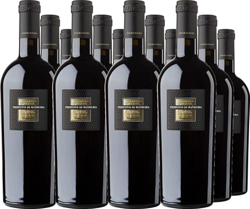 San Marzano Vini 12er Vorteilspaket Sessantanni Primitivo di Manduria DOC 2018 (12 x 0.75 l) von San Marzano Vini
