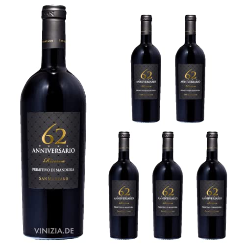 Primitivo di Manduria Riserva 62 DOP 2018 (6x 0.75L) Marzano von San Marzano