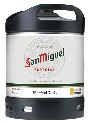 PerfectDraft San Miguel, Internationales Premium Lagerbier aus Spanien, (1 x 6l) MEHRWEG Fassbier von PerfectDraft