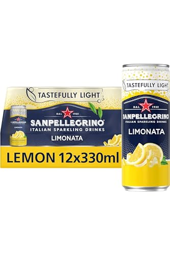 San Pellegrino Italian Sparkling Drinks Geschmackvoll leicht sprudelnde Zitrone Softdrink in Dosen, 12 x 330 ml | 73.000 Cals pro Dose San Pellegrino Italian Sparkling Drinks Geschmackvoll leicht sprudelnde Zitrone Softdrink in Dosen, 12 x 330 ml | 73.000 Cals pro Dose von San Pellegrino