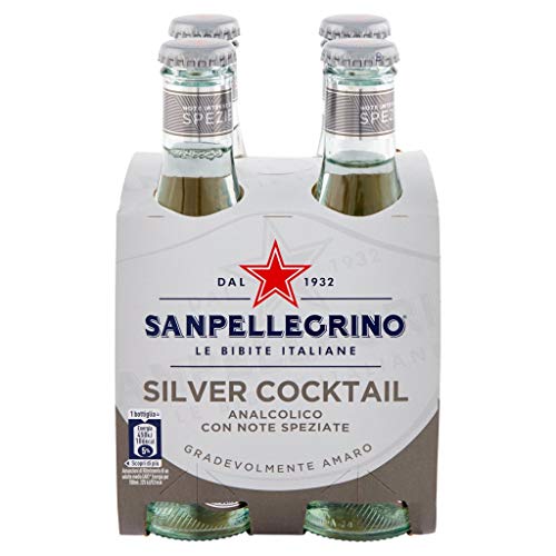 12x San Pellegrino Silver Cocktail kohlensäurehaltiges Erfrischungsgetränk mit würzigen Noten trinken angenehm bitter Glasflasche ( 4 x 20cl ) von San Pellegrino