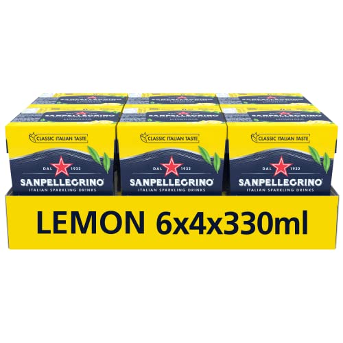 San Pellegrino Italian Sparkling Drinks Classic Taste Original Sparkling Lemon Dosen-Softgetränk 24er Pack (6 x 4 x 330 ml) San Pellegrino Italian Sparkling Drinks Classic Taste Original Sparkling Lemon Dosen-Softgetränk 24er Pack (6 x 4 x 330 ml) von San Pellegrino Italian Sparkling Drinks