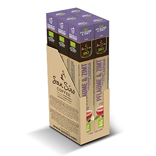 SanSiro Bio Pflaume & Zimt-Tee - CO2 neutral produziert - nachhaltig und umweltfreundlich - 60 Kapseln SanSiro Bio Pflaume & Zimt-Tee - CO2 neutral produziert - nachhaltig und umweltfreundlich - 60 Kapseln von San Siro