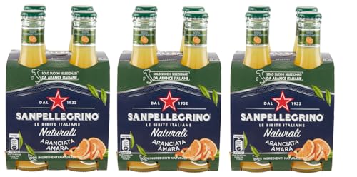 SanPellegrino 12er-Pack San Pellegrino Aranciata Amara Naturali Erfrischungsgetränk mit Bittere Orange Einweg-Glasflasche 20cl SanPellegrino 12er-Pack San Pellegrino Aranciata Amara Naturali Erfrischungsgetränk mit Bittere Orange Einweg-Glasflasche 20cl von San Pellegrino