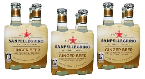 12er-Pack San Pellegrino Ginger Beer,Kohlensäurehaltiges Erfrischendes italienisches Alkoholfreies Getränk mit Noten von Ingwer,20cl Einweg-Glasflasche 12er-Pack San Pellegrino Ginger Beer,Kohlensäurehaltiges Erfrischendes italienisches Alkoholfreies Getränk mit Noten von Ingwer,20cl Einweg-Glasflasche von San Pellegrino