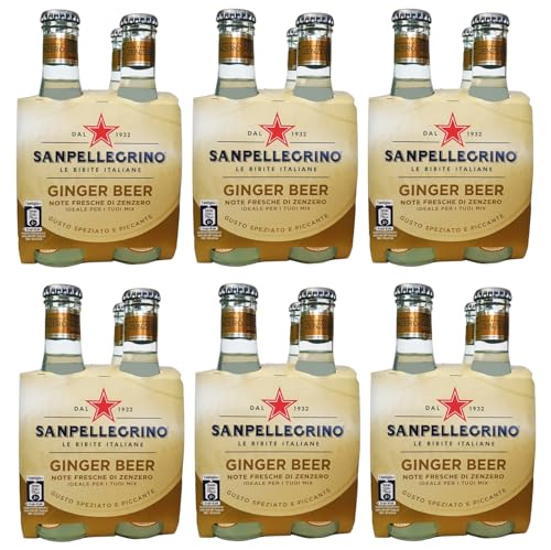 24er-Pack San Pellegrino Ginger Beer,Kohlensäurehaltiges Erfrischendes italienisches Alkoholfreies Getränk mit Noten von Ingwer,20cl Einweg-Glasflasche 24er-Pack San Pellegrino Ginger Beer,Kohlensäurehaltiges Erfrischendes italienisches Alkoholfreies Getränk mit Noten von Ingwer,20cl Einweg-Glasflasche von San Pellegrino