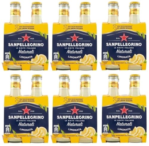 SanPellegrino 24er-Pack San Pellegrino Limonata Naturali Erfrischungsgetränk Limonade mit Italienische Zitronensäfte,Einweg-Glasflasche 20cl von SanPellegrino
