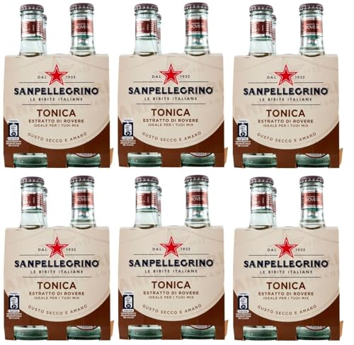 24er-Pack San Pellegrino Tonica Rovere,Kohlensäurehaltiges Erfrischendes italienisches Alkoholfreies Getränk,Tonic Wasser mit Eichenextrakt,20cl Einweg-Glasflasche von SanPellegrino