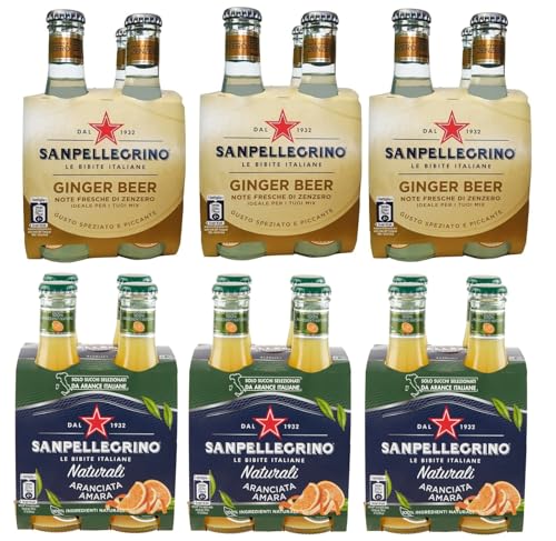 24er-Pack Testpaket San Pellegrino Ginger Beer Alkoholfreies Getränk mit Noten von Ingwer + Aranciata Amara mit Bittere Orange Alkoholfreies Getränk 20cl Einweg-Glasflasche 24er-Pack Testpaket San Pellegrino Ginger Beer Alkoholfreies Getränk mit Noten von Ingwer + Aranciata Amara mit Bittere Orange Alkoholfreies Getränk 20cl Einweg-Glasflasche von San Pellegrino