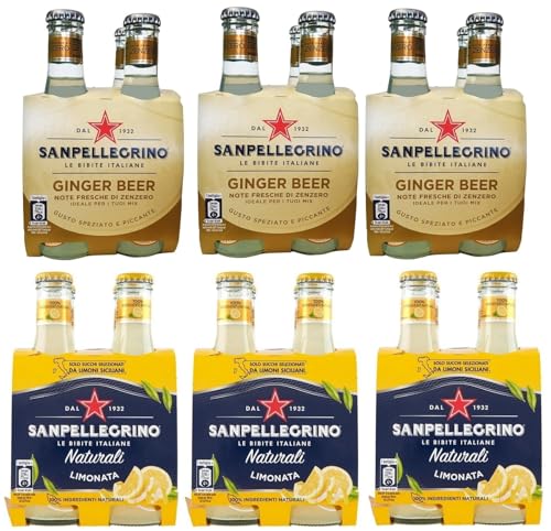 24er-Pack Testpaket San Pellegrino Ginger Beer Alkoholfreies Getränk mit Noten von Ingwer + Limonata mit Zitronensäfte Alkoholfreies Getränk 20cl Einweg-Glasflasche 24er-Pack Testpaket San Pellegrino Ginger Beer Alkoholfreies Getränk mit Noten von Ingwer + Limonata mit Zitronensäfte Alkoholfreies Getränk 20cl Einweg-Glasflasche von San Pellegrino