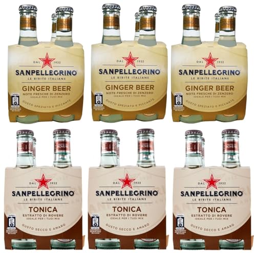 24er-Pack Testpaket San Pellegrino Ginger Beer Alkoholfreies Getränk mit Noten von Ingwer + Tonica Rovere Alkoholfreies Getränk 20cl Einweg-Glasflasche 24er-Pack Testpaket San Pellegrino Ginger Beer Alkoholfreies Getränk mit Noten von Ingwer + Tonica Rovere Alkoholfreies Getränk 20cl Einweg-Glasflasche von San Pellegrino