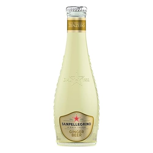 48er-Pack San Pellegrino Ginger Beer,Kohlensäurehaltiges Erfrischendes italienisches Alkoholfreies Getränk mit Noten von Ingwer,20cl Einweg-Glasflasche von SanPellegrino