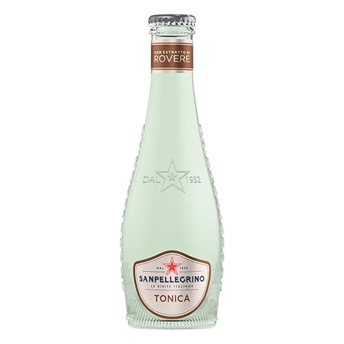 48er-Pack San Pellegrino Tonica Rovere,Kohlensäurehaltiges Erfrischendes italienisches Alkoholfreies Getränk,Tonic Wasser mit Eichenextrakt,20cl Einweg-Glasflasche von SanPellegrino