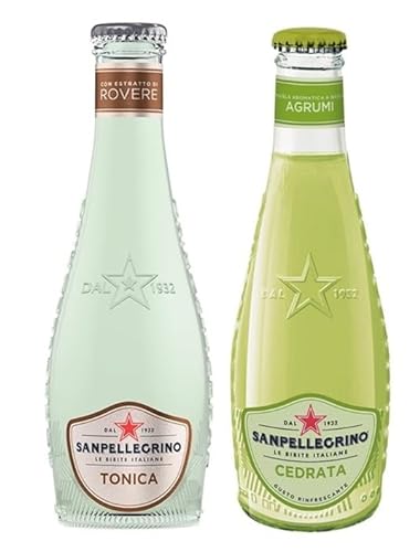 48er-Pack Testpaket San Pellegrino Cedrata Alkoholfreies Getränk + Tonica Rovere Alkoholfreies Getränk 20cl Einweg-Glasflasche von SanPellegrino