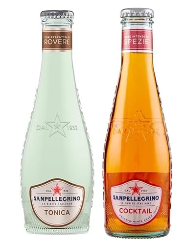 48er-Pack Testpaket San Pellegrino Cocktail Alkoholfreies Getränk + Tonica Rovere Alkoholfreies Getränk 20cl Einweg-Glasflasche von SanPellegrino