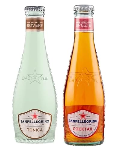 48er-Pack Testpaket San Pellegrino Cocktail Alkoholfreies Getränk + Tonica Rovere Alkoholfreies Getränk 20cl Einweg-Glasflasche von SanPellegrino