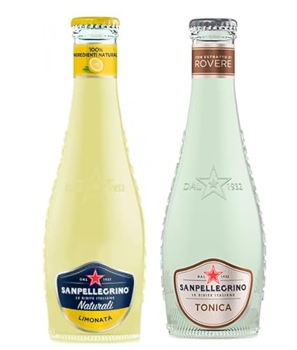 48er-Pack Testpaket San Pellegrino Limonata Alkoholfreies Getränk mit Zitronensäfte + Tonica Rovere Alkoholfreies Getränk 20cl Einweg-Glasflasche von SanPellegrino