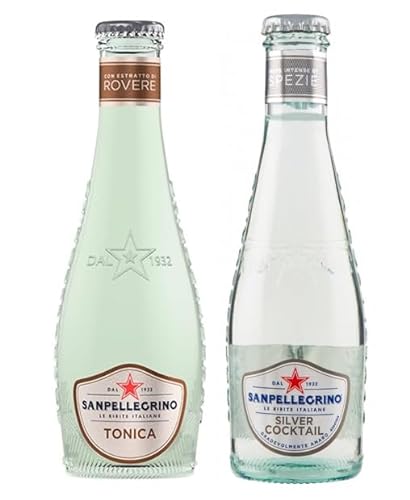 48er-Pack Testpaket San Pellegrino Silver Cocktail Alkoholfreies Getränk + Tonica Rovere Alkoholfreies Getränk 20cl Einweg-Glasflasche von SanPellegrino