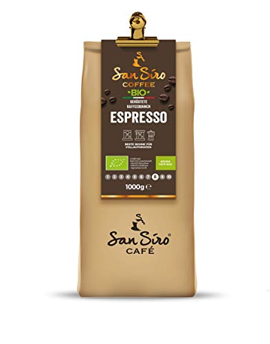 SanSiro® BIO Kaffeebohnen 1000g | ESPRESSO | Traditionelle Trommelröstung | 100% Arabica Bohnen | Säurearm | Geschenk-Idee von SanSiro