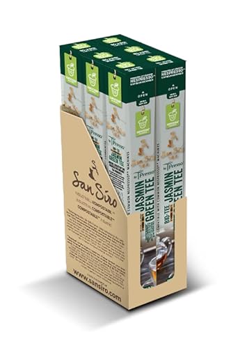 SanSiro BIO Grüner Jasmin Tee von Tpresso® | 100% Industriell kompostierbar | Umweltfreundlich | 60 Kapseln für Nespresso® Kapselmaschinen von SanSiro