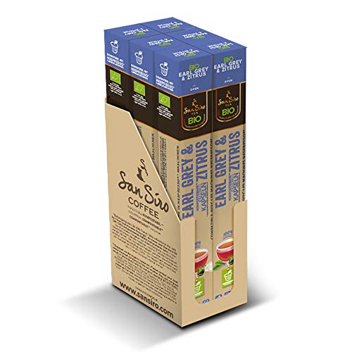SanSiro Bio Tee EARL GREY & ZITRUS | 100% industriell kompostierbar | 60 Kapseln | Teekapseln für Nespresso®- und SanSiro® Smart Kapselmaschinen | Nachhaltige Teekapseln von SanSiro