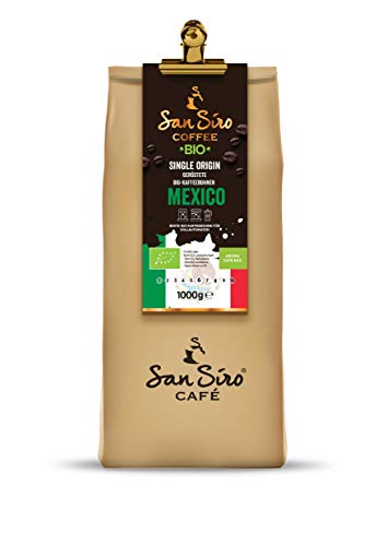 SanSiro BIO Single Origin Kaffeebohnen | 1 Kg MEXICO Bohnenkaffee | Länderkaffee | Ganze Bohnen | Für Kaffeevollautomat | Nachhaltig und Umweltfreundlich von SanSiro