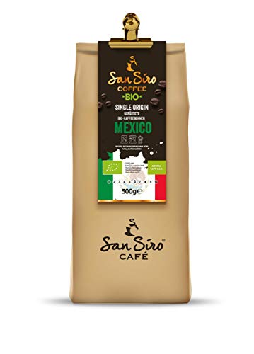 SanSiro BIO Single Origin Kaffeebohnen | 500 g MEXICO Bohnenkaffee | Länderkaffee | Ganze Bohnen | Für Kaffeevollautomat | Nachhaltig und Umweltfreundlich von SanSiro