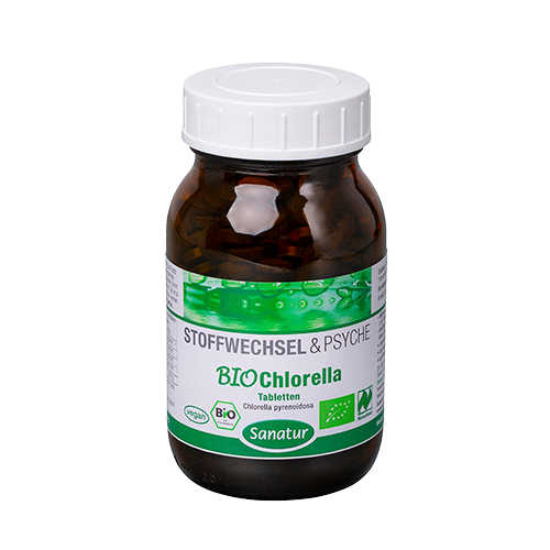 BIO Chlorella 500 Tabletten in Bioqualität - 100% Chlorella ohne jegliche Zusatzstoffe - Vegan - Sanatur von Sanatur