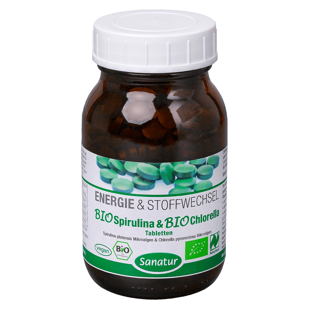 Bio Spirulina & Chlorella Tabletten Bio Spirulina & Chlorella Tabletten von Sanatur