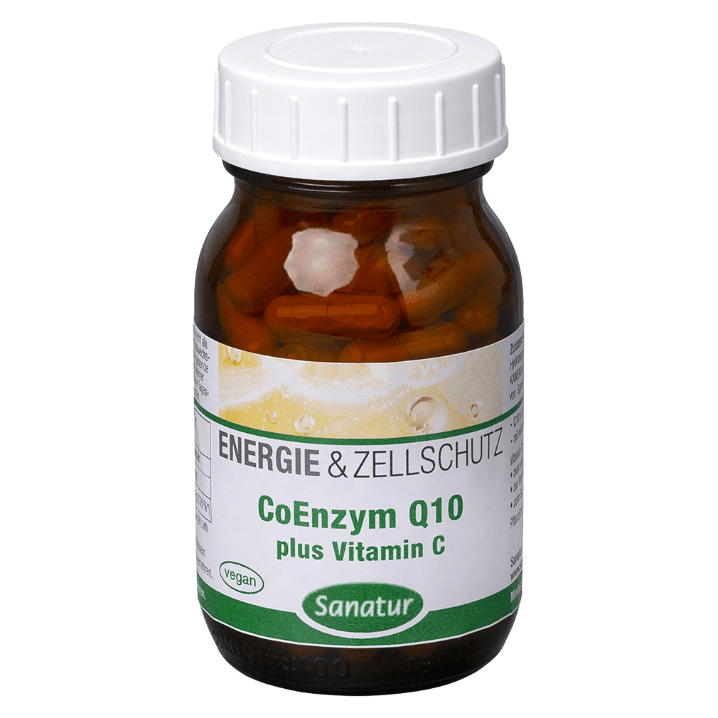 Coenzym Q10 + Vitamin C Kapseln Coenzym Q10 + Vitamin C Kapseln von Sanatur
