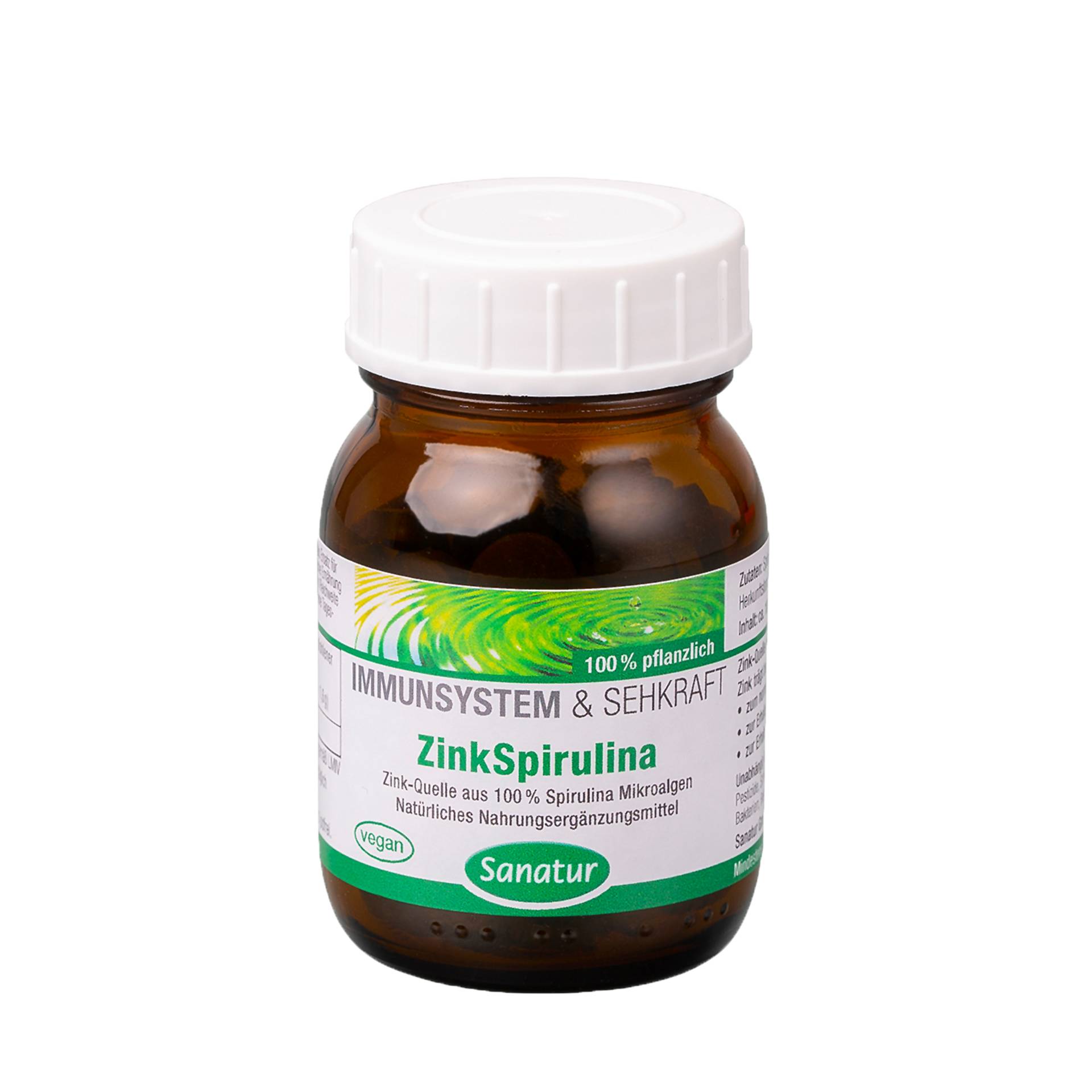 ZinkSpirulina 100 Tabletten - Für Sehkraft und Immunsystem - vegan - Sanatur von Sanatur
