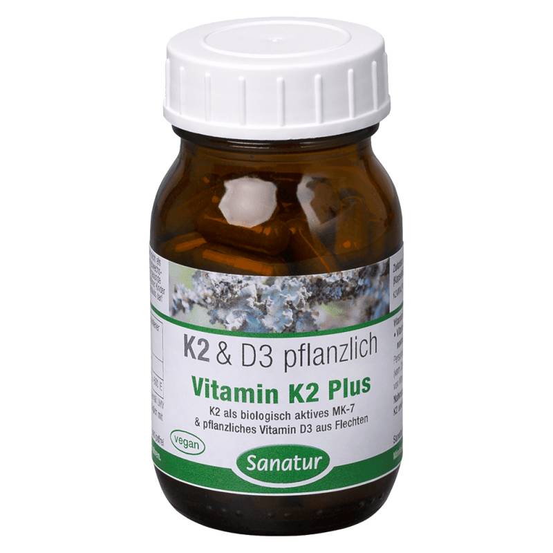 Vitamin K2 Plus Vit. D3 pflanzlich von Sanatur