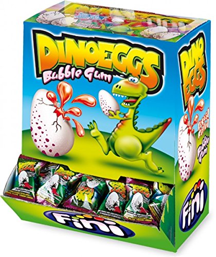 Fini Boom Dino Egg BBG 200 Stck. Packung (Kaugummi mit flüssiger Erdbeer-Füllung in Dino-Ei-Form) von Sánchez Cano, S.A.