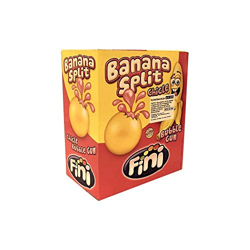 Fini Kaugummi Banana Split 200 Stck. gefüllt einzeln verpackt (Banane) von Sánchez Cano, S.A.