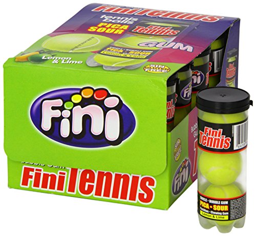 Fini Kaugummi Gigant Tennis Ball Zitrone & Limone (12 Stck gefüllt mit Lemon & Lime) von Fini