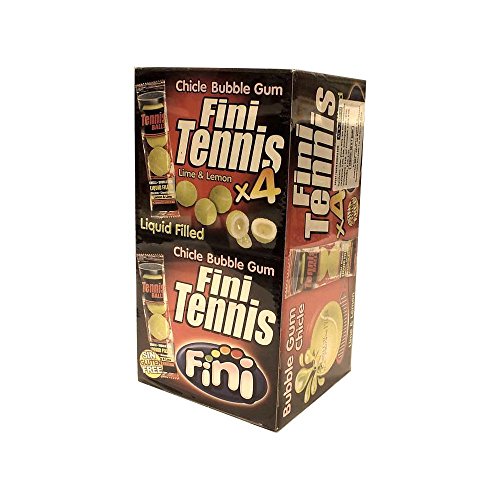 Fini Kaugummi Tennis Ball Zitrone & Limone (50 x 4 Stck gefüllt mit Lemon & Lime) von Sánchez Cano, S.A.