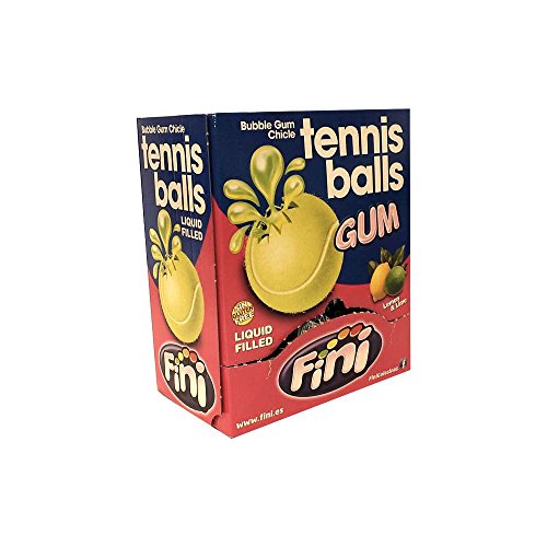 Fini Kaugummi Tennis Ball Zitrone & Limone 200 Stck. gefüllt einzeln verpackt (Lemmon & Lime) von Sánchez Cano, S.A.